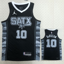 2022-23 SA Spurs DEROZAN #10 Black Top Quality Hot Pressing NBA Jersey (Trapeze Edition)