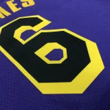 2022-23 LAKERS JAMES #6 Purple Top Quality Hot Pressing NBA Jersey (Trapeze Edition)