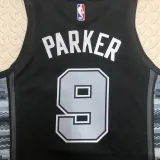 2022-23 SA Spurs PARKER #9 Black Top Quality Hot Pressing NBA Jersey (Trapeze Edition)