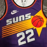 2022-23 SUNS AYTON #22 Purple Top Quality Hot Pressing NBA Jersey (Retro Logo)