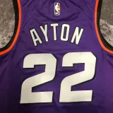 2022-23 SUNS AYTON #22 Purple Top Quality Hot Pressing NBA Jersey (Retro Logo)