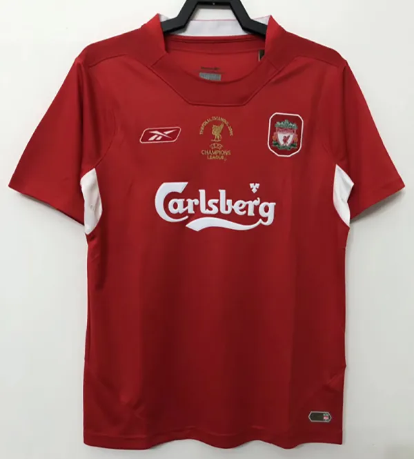 2004-2005 LIV Home Retro Soccer Jersey (前带字)