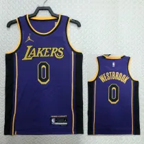 2022-23 LAKERS WESTBROOK #0 Purple Top Quality Hot Pressing NBA Jersey (Trapeze Edition)