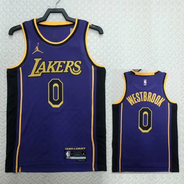 2022-23 LAKERS WESTBROOK #0 Purple Top Quality Hot Pressing NBA Jersey (Trapeze Edition)