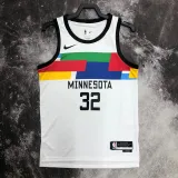 2022-23 TIMBERWOLVES TOWNS #32 White City Edition Top Quality Hot Pressing NBA Jersey