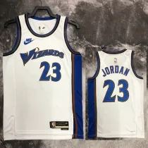 2022-23 Wizards JORDAN #23 White Top Quality Hot Pressing NBA Jersey (Retro Logo)
