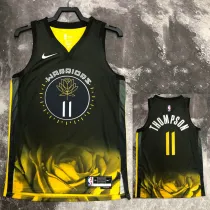 2022-23 WARRIORS THOMPSON #11 Black City Edition Top Quality Hot Pressing NBA Jersey