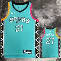 2022-23 Sa Spurs DUNCAN #21 Blue City Edition Top Quality Hot Pressing NBA Jersey