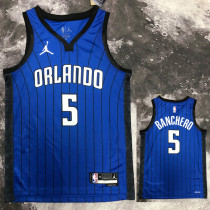2022-23 Magic BANCHERO #5 Royal blue Top Quality Hot Pressing NBA Jersey (Trapeze Edition)