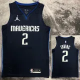 2021 Dallas Mavericks IRVING #2 Black Top Quality Hot Pressing NBA Jersey (Trapeze Edition)