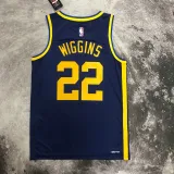 2022-23 WARRIORS WIGGINS #22 Dark blue Top Quality Hot Pressing NBA Jersey (Trapeze Edition)