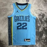 2022-23 Grizzlies BANE #22 Blue Top Quality Hot Pressing NBA Jersey (Trapeze Edition)