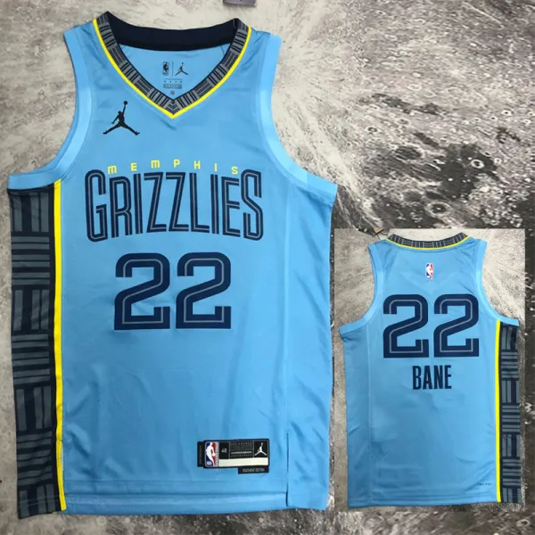 2022-23 Grizzlies BANE #22 Blue Top Quality Hot Pressing NBA Jersey (Trapeze Edition)