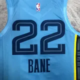 2022-23 Grizzlies BANE #22 Blue Top Quality Hot Pressing NBA Jersey (Trapeze Edition)