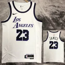 2022-23 LAKERS JAMES #23 White City Edition Top Quality Hot Pressing NBA Jersey