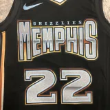 2022-23 Grizzlies BANE #22 Black City Edition Top Quality Hot Pressing NBA Jersey
