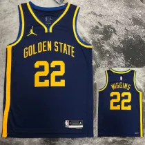 2022-23 WARRIORS WIGGINS #22 Dark blue Top Quality Hot Pressing NBA Jersey (Trapeze Edition)
