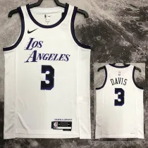 2022-23 LAKERS DAVIS #3 White City Edition Top Quality Hot Pressing NBA Jersey
