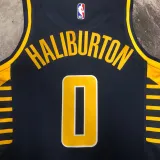 2022-23 Indiana Pacers HALIBURTON #0 Black Away Top Quality Hot Pressing NBA Jersey