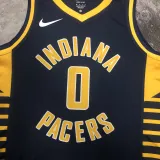 2022-23 Indiana Pacers HALIBURTON #0 Black Away Top Quality Hot Pressing NBA Jersey
