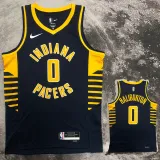 2022-23 Indiana Pacers HALIBURTON #0 Black Away Top Quality Hot Pressing NBA Jersey