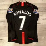 2007-2008 Man Utd Away Black long sleeve Retro soccer jersey (长袖)