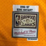 1997 LAKERS BRYANT #8 Yellow Retro Top Quality Hot Pressing NBA Jersey(圆领)