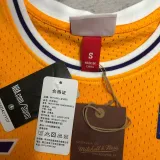 1997 LAKERS BRYANT #8 Yellow Retro Top Quality Hot Pressing NBA Jersey(圆领)