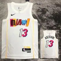 2022-23 HEAT ADEBAYO #13 White City Edition Top Quality Hot Pressing NBA Jersey