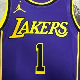 2022-23 LAKERS RUSSELL #1 Purple Top Quality Hot Pressing NBA Jersey (Trapeze Edition)