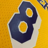 1997 LAKERS BRYANT #8 Yellow Retro Top Quality Hot Pressing NBA Jersey(圆领)