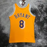 1997 LAKERS BRYANT #8 Yellow Retro Top Quality Hot Pressing NBA Jersey(圆领)