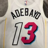 2022-23 HEAT ADEBAYO #13 White City Edition Top Quality Hot Pressing NBA Jersey