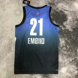 2023 ALL STAR EMBIID #21 Blue Top Quality Hot Pressing NBA Jersey (全明星)