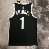 NETS BRIDGES #1 Black Top Quality Hot Pressing NBA Jersey (V领)