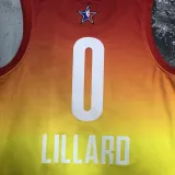 2023 ALL STAR LILIARD #0 Yellow Top Quality Hot Pressing NBA Jersey (全明星)