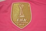 2014-2015 RMA Away Pink Long Sleeve Retro Soccer Jersey (长袖)