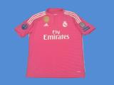 2014-2015 RMA Away Pink Long Sleeve Retro Soccer Jersey (长袖)