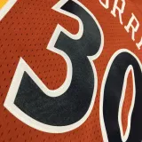 2010 WARRIORS CURRY #30 Orange Retro Top Quality Hot Pressing NBA Jersey