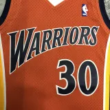 2010 WARRIORS CURRY #30 Orange Retro Top Quality Hot Pressing NBA Jersey