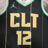 2022-23 HORNETS OUBRE JR. #12 Black City Edition Top Quality Hot Pressing NBA Jersey