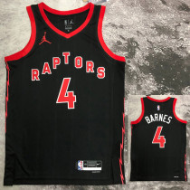 2022-23 RAPTORS BARNES #4 Black red Top Quality Hot Pressing NBA Jersey (Trapeze Edition)