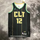 2022-23 HORNETS OUBRE JR. #12 Black City Edition Top Quality Hot Pressing NBA Jersey