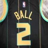 2022-23 HORNETS BALL #2 Black City Edition Top Quality Hot Pressing NBA Jersey