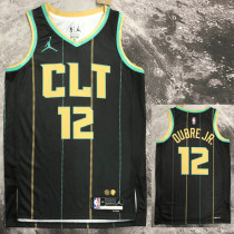 2022-23 HORNETS OUBRE JR. #12 Black City Edition Top Quality Hot Pressing NBA Jersey