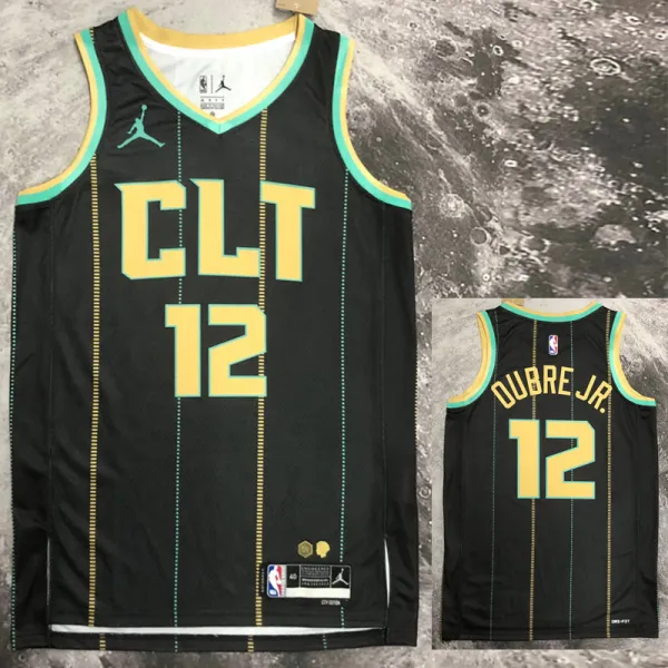 2022-23 HORNETS OUBRE JR. #12 Black City Edition Top Quality Hot Pressing NBA Jersey