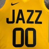 2022-23 JAZZ CLARKSON #00 Yellow Top Quality Hot Pressing NBA Jersey