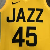 2022-23 JAZZ MITCHELL #45 Yellow Top Quality Hot Pressing NBA Jersey