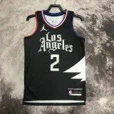 2022-23 Clippers LEONARD #2 Black Top Quality Hot Pressing NBA Jersey (Trapeze Edition)