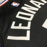 2022-23 Clippers LEONARD #2 Black Top Quality Hot Pressing NBA Jersey (Trapeze Edition)